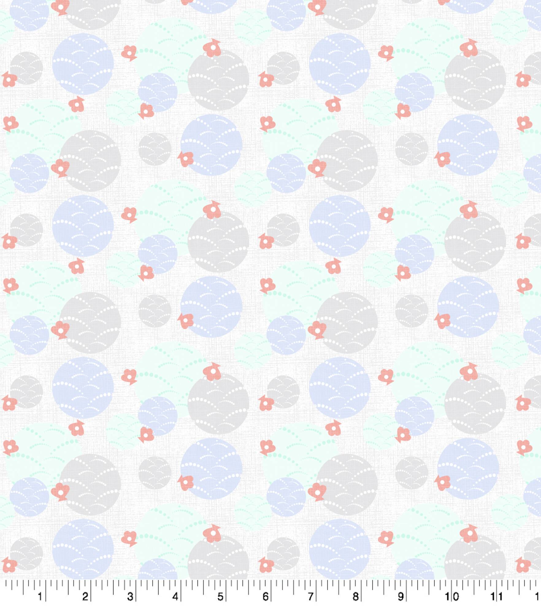 Springs Creative Mermaid Fun Circle Cotton Fabric